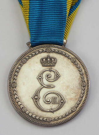 Sachsen-Altenburg: Herzog-Ernst-Medaille, in Silber. - Foto 2
