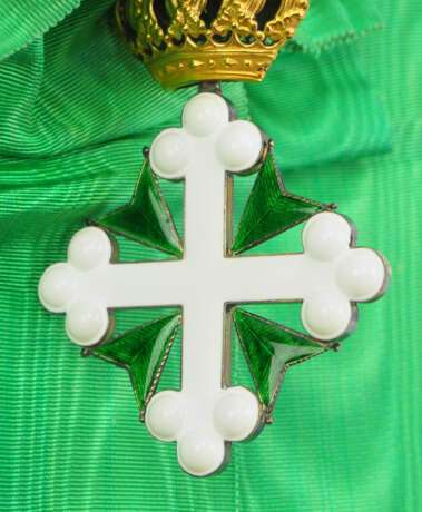 Italien: Ritterorden des heiligen Mauritius und heiligen Lazarus, 3. Modell (1868-1943), Großkreuz Satz. - photo 5