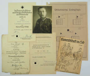 Urkundengruppe eines Feldwebel der 8./ Panzergrenadier-Regiment 64.