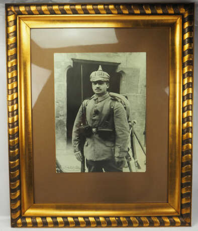 Württemberg: Großformatiges Foto eines Soldaten des 10. Württembergischen Infanterie-Regiment Nr. 180. - фото 1