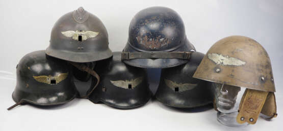 Luftschutz: Stahlhelm - 6 Exemplare. - photo 1