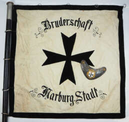 Jungdeutscher Orden: Banner und Fahnenträger-Ringkragen der Bruderschaft Marburg Stadt.
