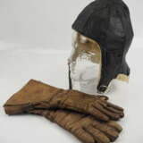 Luftwaffe: Lederhaube und Handschuhe. - photo 1