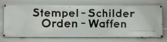 Emailleschild - Stempel / Schilder / Orden / Waffen. - Foto 1