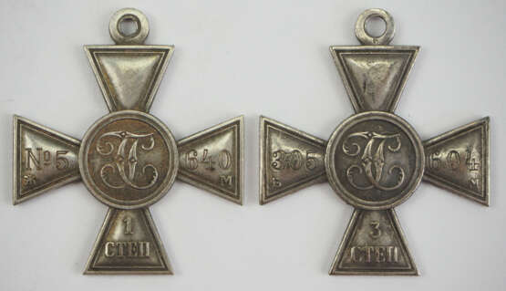 Russland: St. Georgs Orden, Soldatenkreuz 1. und 3. Klasse. - фото 1