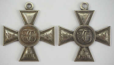 Russland: St. Georgs Orden, Soldatenkreuz 1. und 3. Klasse.