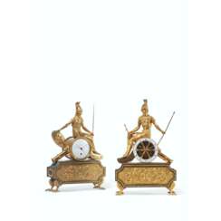 CALENDRIER ET PENDULE AUX GUERRIERS EN SUITE D&#39;&#201;POQUE DIRECTOIRE