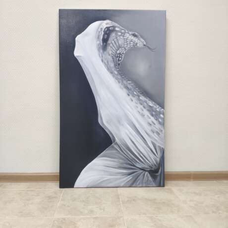 Design Gemälde „Schlangenfrau“, масляная краска холст, Trockenbürsten, Zeitgenössische Kunst, Mythologisches, Russland, 2021 - Foto 1