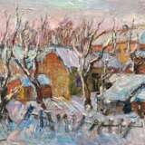 Design Painting “Winter in the village”, Макаров Виктор Васильевич, Canvas, Oil on canvas, Expressionist, Cityscape, Ukraine, 2001 - photo 1