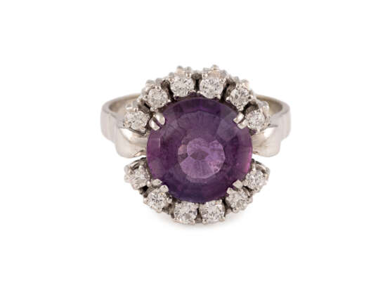 AMETHYST-RING MIT BRILLANTBESATZ - photo 1