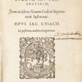 JACQUES CUJAS 1522 Toulouse - 1590 Bourges PARATITLA IN LIBROS QUINQUAGINTA DIGESTORUM (...) Frankfurt, 1615 - фото 2