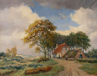 MARTIN VAN WANING, BAUERNHAUS IN SOMMERLANDSCHAFT