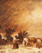 WILHELM BUSCH (ZUGESCHRIEBEN), VIEH IN HOLLÄNDISCHER LANDSCHAFT MIT WINDMÜHLE