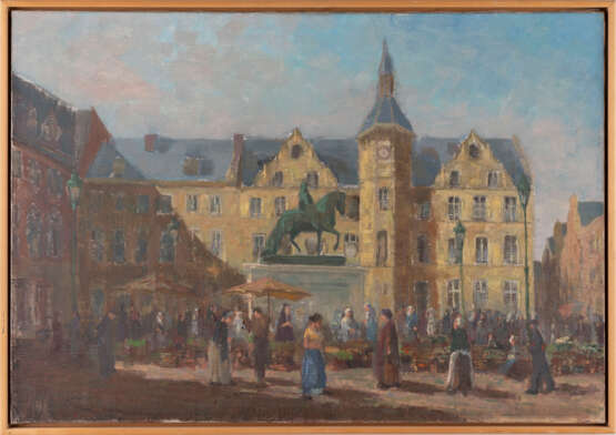 MAX ZANDER, DÜSSELDORFER MARKTPLATZ MIT REITERDENKMAL - Foto 2