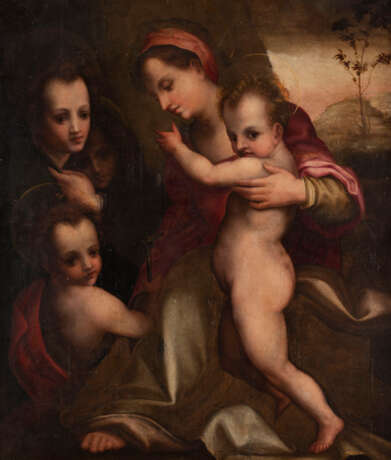 ANDRErstausgabe DEL SARTO (WEERKSTATT/SCHULE), MADONNA MIT DEM CHRISTUSKNABEN, JOHANNES DEM TÄUFER UND ENGELN - фото 1