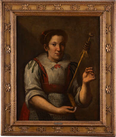 GIACOMO ANTONIO MELCHIORE CERUTI (CIRCLE), PORTRAIT EINER BÄUERIN MIT SPINDEL - Foto 2