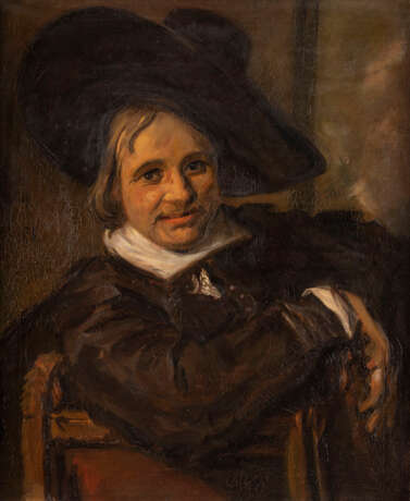 FRANS HALS (NACHFOLGER DES 19. JH.), PORTRAIT EINES HERRN MIT SCHLAPPHUT - Foto 1