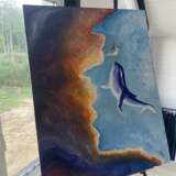Oil painting “blue whale”, Canvas on the subframe, Oil, Contemporary art, Marine, Russia, 2021 - photo 1
