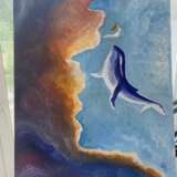 Картина маслом «синий кит», Холст на подрамнике, Масло, Современное искусство, Морской пейзаж, Россия, 2021 г. - фото 2