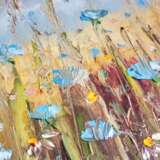 Полевые цветы Холст Масло абстрактный реализм Пейзажная живопись Украина 2021 г. - фото 2