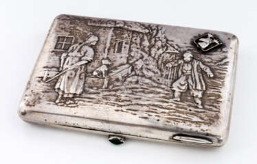 Cigarette case after a painting by Serov