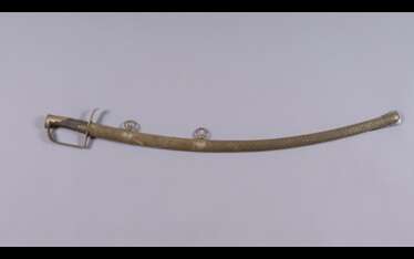 Sabre officer cavalry wood Handle watermarked brass.