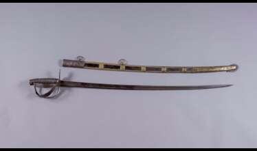 Sabre of an officer of 2nd regiment of hunters with horse Handle covered with tanned leather