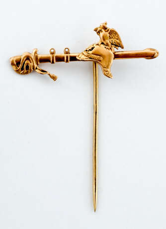 Tie pin in the Form of a saber with a helmet of the Imperial horse guard (with double-headed eagle) - photo 1