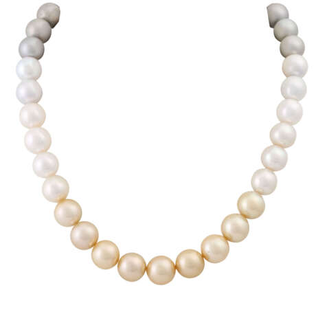 Außergewöhnliche Perlenkette im Farbverlauf, - Foto 1