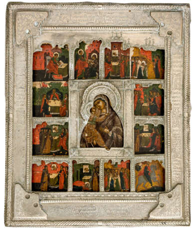 Gottesmutter von Vladimir mit Szenen ihrer Legende - фото 1