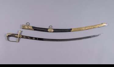 Sabre of an officer of hussars Handle covered in tanned leather with watermark