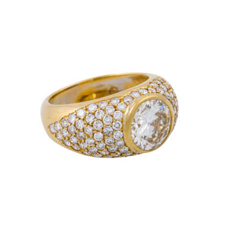 Ring mit zentralem Brillant von ca. 2,9 ct, - photo 1