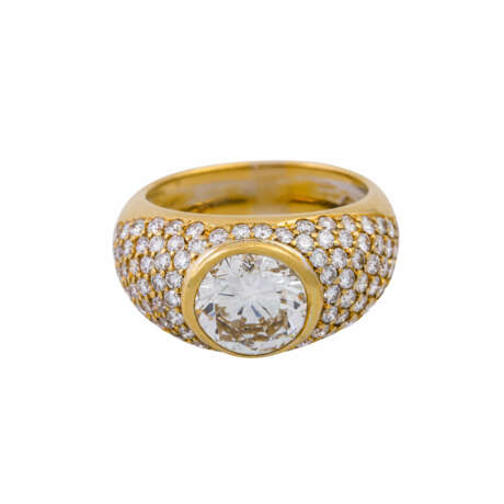 Ring mit zentralem Brillant von ca. 2,9 ct, - photo 2