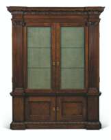 A GEORGE II MAHOGANY ARCHITECTURAL CABINET