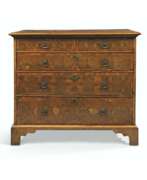 Austern Furnier. A WILLIAM AND MARY OYSTER-VENEERED OLIVEWOOD CHEST