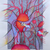 Graphics “World Heart”, Watercolor paper, Hand graphic, Fantasy, Ukraine, 2021 - photo 1