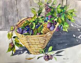 "Basket of plums"