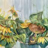 Gemälde „Sonnenblumen“, Aquarellpapier, Aquarell, Naturalismus, Stillleben, Ukraine, 2021 - Foto 1