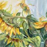 Gemälde „Sonnenblumen“, Aquarellpapier, Aquarell, Naturalismus, Stillleben, Ukraine, 2021 - Foto 3