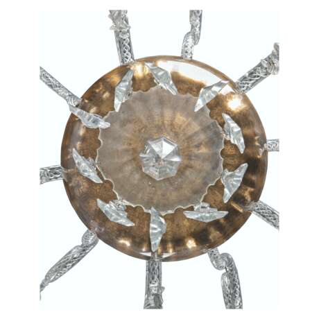A SOUTH EUROPEAN CUT AND BLOWN-GLASS FIVE-LIGHT CHANDELIER - фото 2