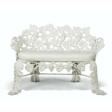 A VICTORIAN SCOTTISH WHITE-PAINTED CAST-IRON GARDEN BENCH - Auction archive