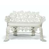 A VICTORIAN SCOTTISH WHITE-PAINTED CAST-IRON GARDEN BENCH - фото 1