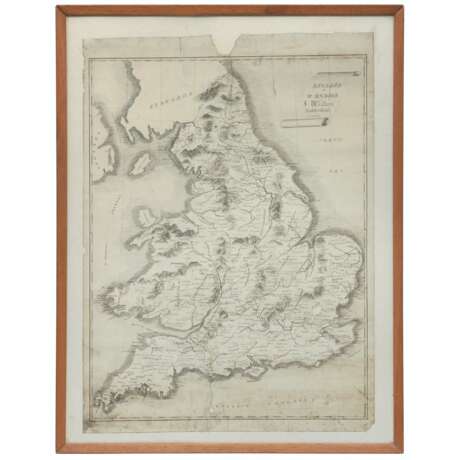GREENWOOD, Charles & John. Map of the County of Somerset, London, George Pringle, 1822, folding hand-coloured engraved map on 2 sheets, 1360 x 1860 mm., with a large engraved vignette of Wells Cathedral, now backed on canvas and with ebonised rollers; tog - Foto 2