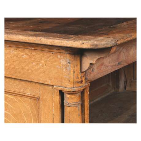 A VICTORIAN PINE, GRAINED AND OAK PREPARATION TABLE - photo 3