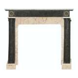 A FRENCH ORMOLU-MOUNTED BLACK AND PINK-VEINED MARBLE CHIMNEYPIECE - photo 1