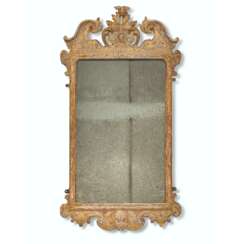 A GEORGE II GILT-GESSO SMALL MIRROR