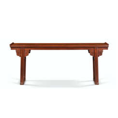 A VERY RARE HUANGHUALI TRESTLE-LEG TABLE, QIAOTOU&#39;AN