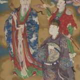 A LARGE SILK PAINTING OF TWO IMMORTALS AND AN ATTENDANT - фото 1