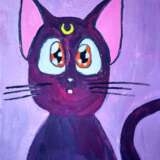 Oil painting “Cat Moon from Sailor Moon”, масло на картоне, Oil painting Contemporary art, Живопись маслом, Byelorussia, 2021 - photo 1