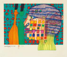 Hundertwasser, Friedensreich (1928 Wien - 2000 Queen Elizabeth 2). Die Schatten der Sterne